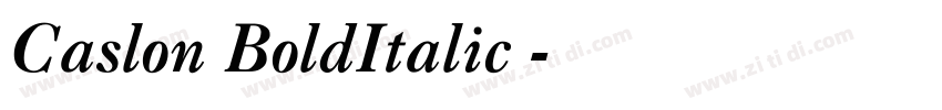 Caslon BoldItalic◆字体转换